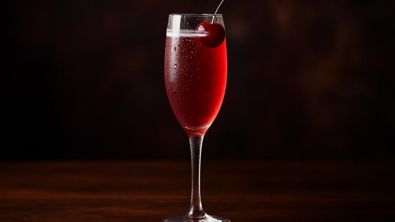 Cherry Bomb Mimosa en bubblande och färgstark cocktail för festliga stunder