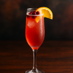 Cranberry Mimosa en bubblande festdrick för lata helgkänslor