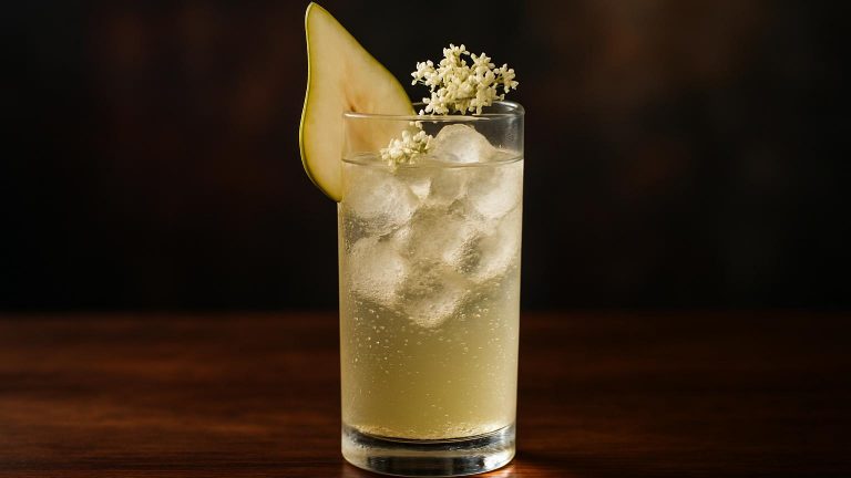 Pear And Elderberry Fizz - en frisk och bubblande drink för lata sommardagar