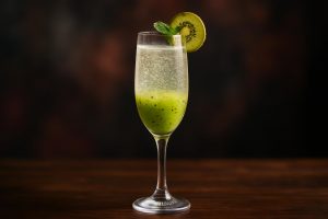 Kiwi Bellini en frisk och bubblande drink för vårens feststunder