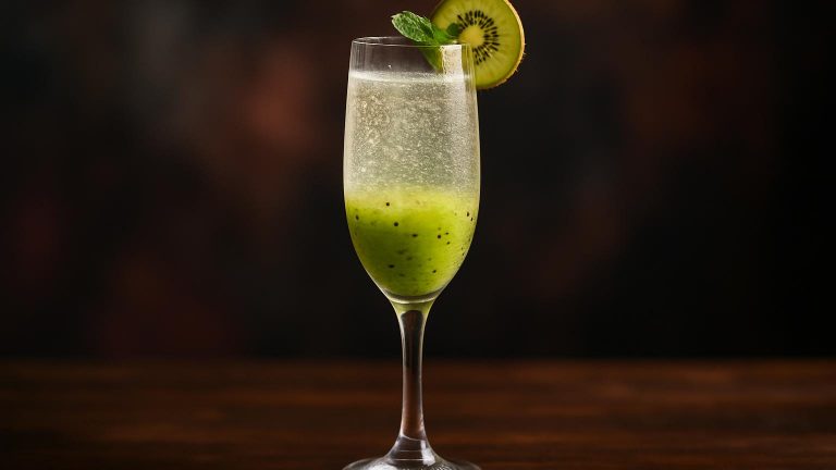 Kiwi Bellini en frisk och bubblande drink för vårens feststunder