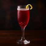 Pomegranate Royale en festlig drink för lyxiga kvällar och fest stunder