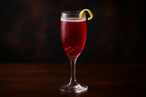 Pomegranate Royale en festlig drink för lyxiga kvällar och fest stunder