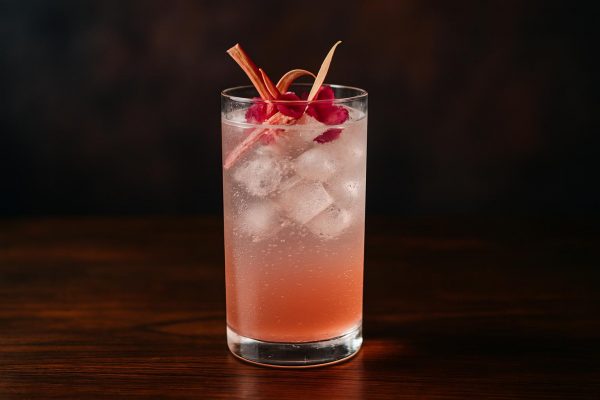 Rhubarb & Rose Fizz