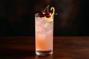 Cherry Blossom Fizz en friskt, elegant glas för en vårig känsla och bubblande njutning