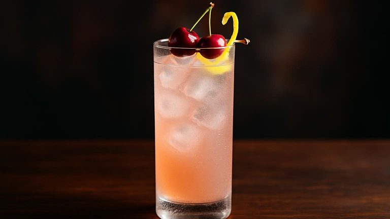 Cherry Blossom Fizz en friskt, elegant glas för en vårig känsla och bubblande njutning