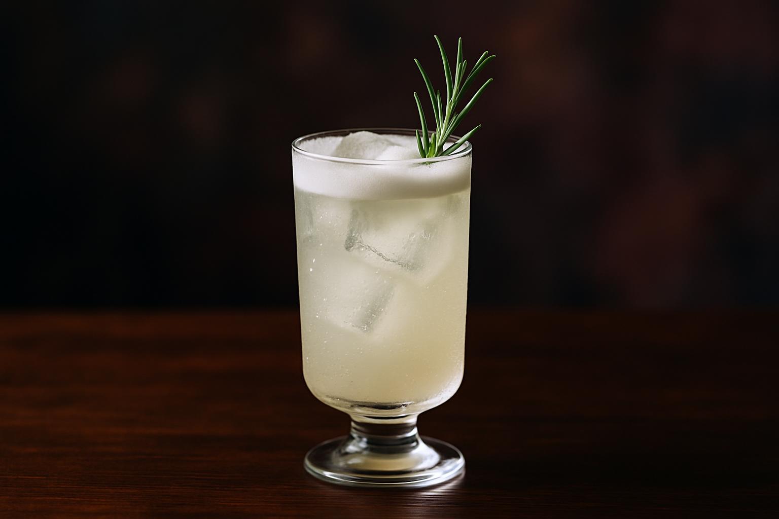 Rosemary Gin Fizz en frisk och örtig twist för varma kvällar