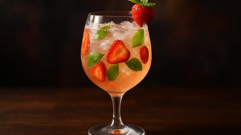 Strawberry Prosecco Punch en fruktig och bubblande sommarfestdrank