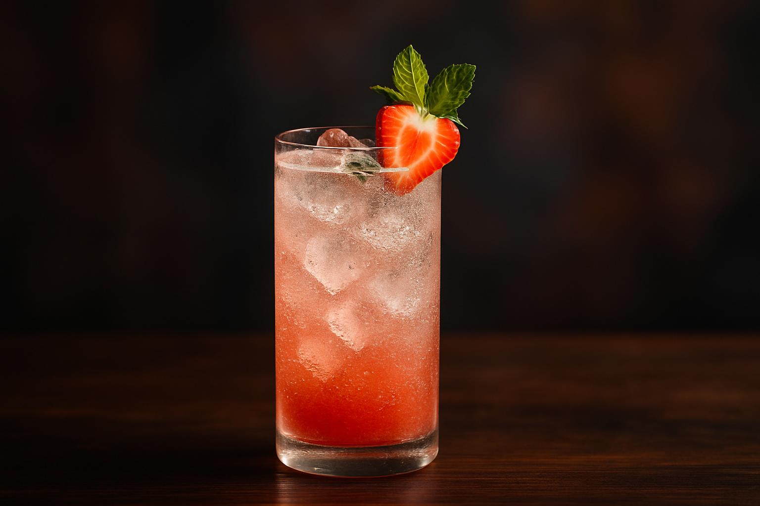 Strawberry Fields Fizz en frisk bubblande sommarklass för lata dagar