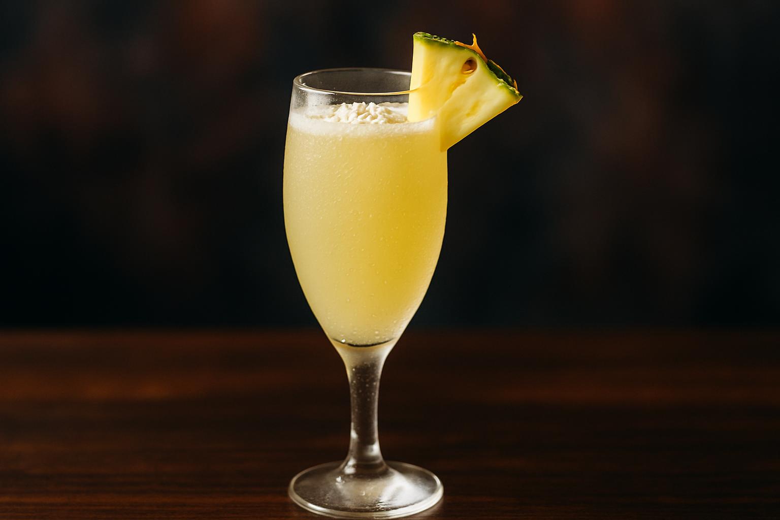 Pineapple Coconut Bellini en tropisk och frisk drink för lata sommarkvällar