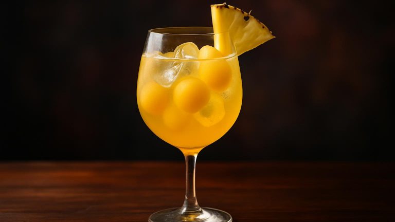 Pineapple Melon Spritz en frisk och tropisk sommarbrisa som inbjuder till avkoppling.