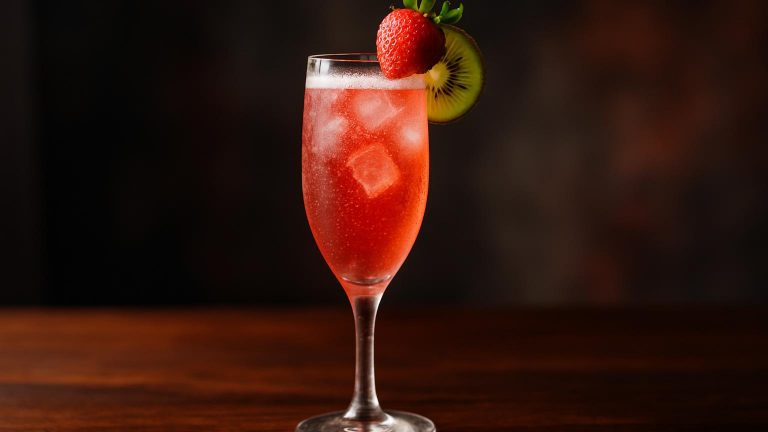 Strawberry Kiwi Royale – en bubblande och färgstark drink för fest och lata dagar