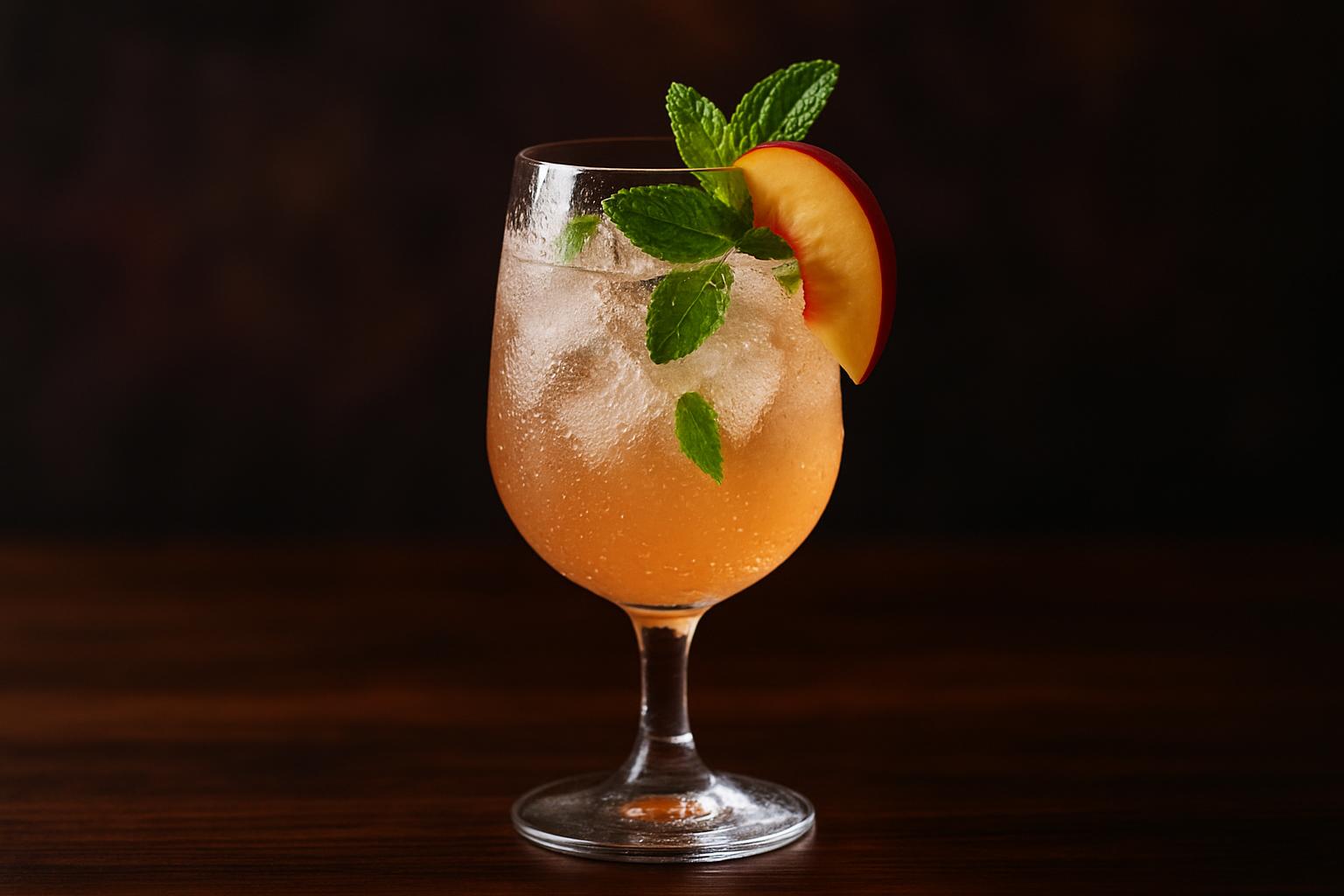 Peach Mint Sparkler – en frisk och bubblande sommardrink som bjuder in till avkoppling