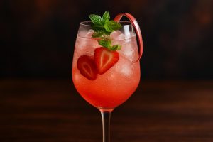 Strawberry Rhubarb Sparkler - den perfekta drinken för lata sommarstunder