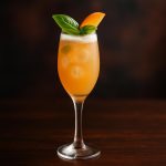 Apricot Basil Bellini en frisk och elegant sommarklassiker för lata dagar