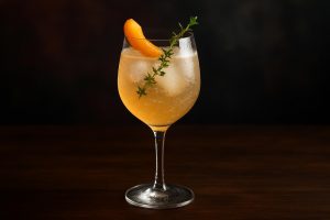 Apricot Thyme Sparkler en frisk och bubblande sommarfavorit