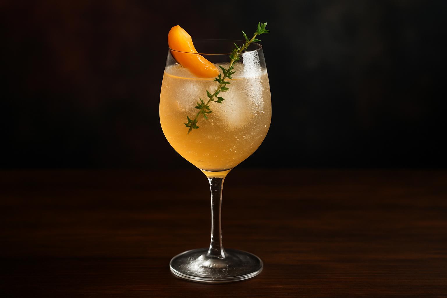 Apricot Thyme Sparkler en frisk och bubblande sommarfavorit