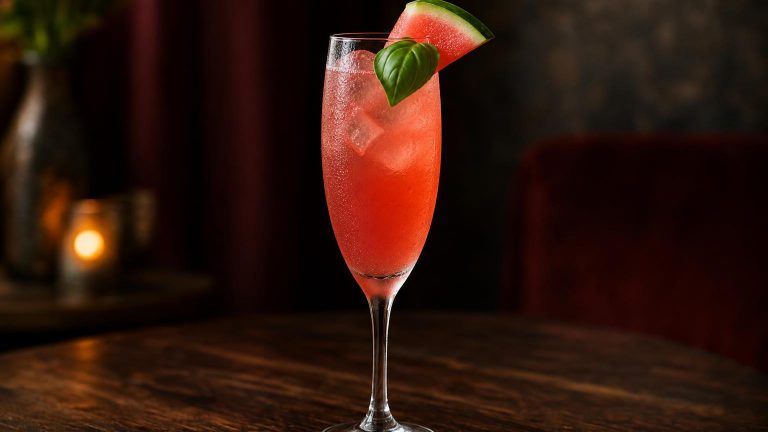 Watermelon Basil Royale en frostande sommardrink för lata dagar och feststunder