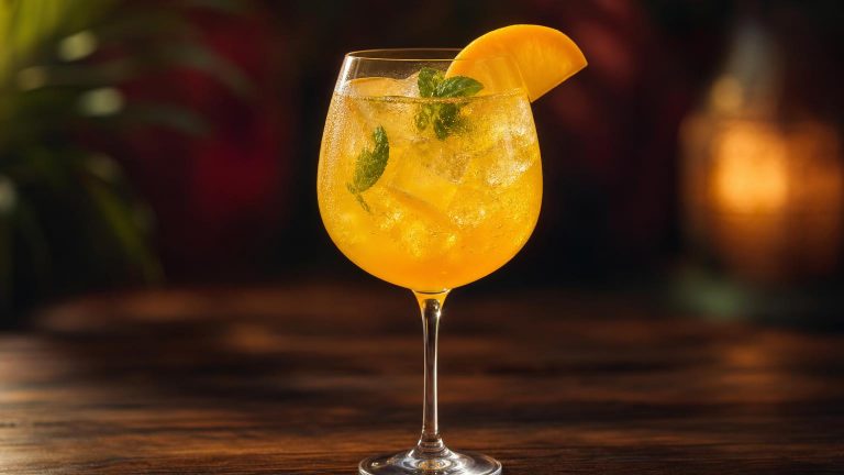 Mango Pineapple Spritz en frisk tropisk drink som passar perfekt för lata sommardagar